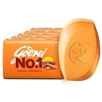 Godrej No.1 Muilas prausimuisi Sandalmedis ir Ciberžolė 1 Rūšies Muilas ir Ilgai išliekantis Kvapas, Kombinuota 5 Vnt. Pakuotė (po 100g kiekvienas)