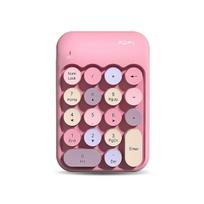 MOFII Belaidė skaitmeninė klaviatūra, Spalvinga retro mini nešiojama skaitmeninė klaviatūra, 2,4G belaidė išorinė klaviatūra kompiuteriui, nešiojamam kompiuteriui