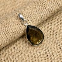 Glorious Smoky Topaz Gemstone Handmade 925 Solid Sterling Silver Jewelry Pendant For Wedding Gift 1.50 Inches ruda