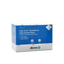 The Derma Co Kojic Acid + Glutathione Kasdienis šviesinantis sindetinis muilas su kojine rūgštimi, L-gliutationu ir alfa-arbutinu - 75 G X 2