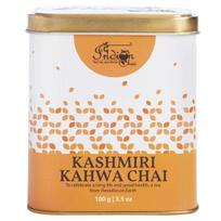 Indiška arbata - Kašmyro Kahwa Chai 100g su Darjeeling žalioji arbata, migdolais, kardamonu, gvazdikėliais, palaiko svorio metimą