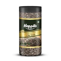 Happilo Premium Chia sėklos 500g stiklainis, Maistinių medžiagų gausus supermaistas, Gausu Omega-3 riebalų rūgščių, Skaidulų, Baltymų