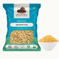 Ekologiški raudonieji lęšiai (Toor Dal) (Arhar Dal) - 450g | Daug baltymų ir 100% ekologiškas | NPOP sertifikuotas I Ekologiškas sertifikuotas