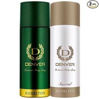 DENVER Hamilton Dezodorantas (165 ml) + Imperial Deo (165 ml) - 2 vnt. rinkinys | Ilgai išliekantis dezodorantas kūno purškalas vyrams