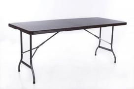 Rotango dizaino sulankstomas stalas 183x76 cm