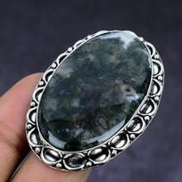 Indian Moss Agate Gemstone 925 Sterling Silver gift Jewelry Ring Size 9 u4M28