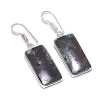 Natural Dragon Blood Gemstone 925 Sterling Silver Jewelry Earring 1.65  P1H43