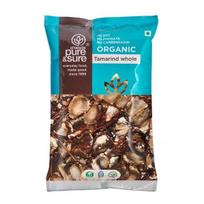 Pure & Sure Ekologiškas džiovintas tamarindas, sveikas (Imli) 500G | 100% Natūralus Sabut Imli | Skanus ir aštrus skonis | Puikiai tinka gaminimui, padažams ir kt.
