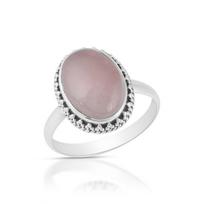 Rose Quartz Ring, 925 Silver Ring, Designer Ring, Handmade Ring, Boho Ring, Wedding Gift, Anniversary Ring, Oval Ring, Silver Jewelry 6