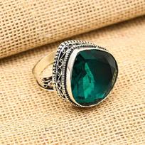 Beauteous Indicolite Gemstone Handmade 925 Sterling Silver Ring Jewelry For Gift 4 žalia