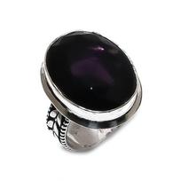 Natural Amethyst Gemstone Handmade 925 Sterling Silver Jewelry Ring Size 5 B2P71