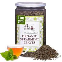The Indian Chai Ekologiška Mėtos Arbata Moterims nuo PKS, Žolelių Arbata|Be Kofeino|Palaidi Lapeliai-100 Gramų