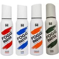 Fogg Kūno purškiklis MASTER PINE CADER, ĄŽOLAS, AGARAS Deodorantas purškiklis - Vyrams ir moterims (480 ml, 4 vnt. pakuotė)