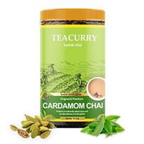 TEACURRY kardamono chai (100 gramų, 50 puodelių)-Kardamono Chai Virškinimui Ir Imunitetui-100% Natūralus Elachi Assam Arbata Su Tikru Kardamonu|Gaivinantis beige