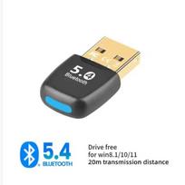 Bluetooth 5.4 adapteris USB Bluetooth raktas PC belaidei pelės klaviatūrai muzikos garso imtuvas USB siųstuvas