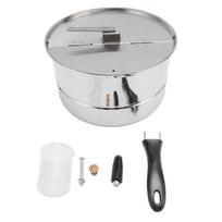 Stovetop Popcorn Maker Nerūdijančio Plieno Popcorn Popper su Rankiniu Svertu Popcorn Puodas Dujinei Elektrinei L