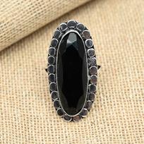 Pretty Black Spinel Gemstone Handmade 925 Sterling Silver Jewelry Ring Christmas Gift 4 juoda