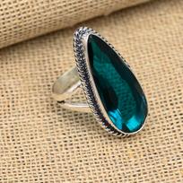 Indicolite Tourmaline Gemstone Handmade 925 Sterling Silver Ring Jewelry For Love 4 mėlyna