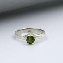 Solidus 925 prabos sidabro žiedas, žiedas su peridoto brangakmeniu, rankų darbo žiedas, žiedas dėliojimui, žiedas su gimimo akmeniu, išraiškingas žiedas 6 gray