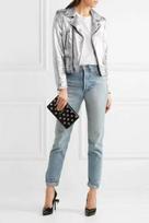 AL KHALID NEW Party Genuine Silver Jacket Motorcycle Handmade Leather Women Lambskin XS sidabras