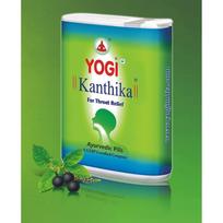 Yogi Kanthika Ajurvedos ir vaistažolių tabletės kosulį slopinančios, mėtų pastilės, gerklės lašai nuo gerklės skausmo, (Pakuotėje 2 vnt) 280 tablečių Pack of 2