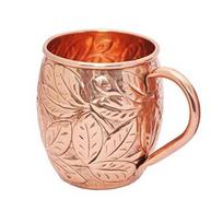 Pure Copper Unikalus gėlių dizainas Maskvos mulo puodelis 550 ML