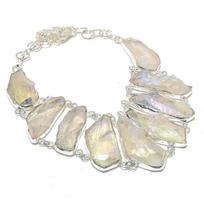 Natural Crystal Titanium Gemstone 925 Sterling Silver Jewelry Necklace 18  B6K00