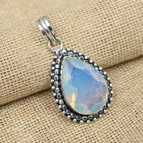 Milky Opal Gemstone Charming Pendant 925 Sterling Silver Handmade Jewelry For Her 1.77 Inches balta