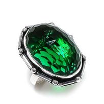 Natural Peridot Gemstone Handmade 925 Sterling Silver Jewelry Ring Size 7 d0M54
