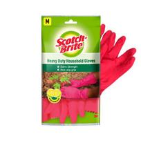 „Scotch-Brite“ guminės tvirtos pirštinės indų plovimui, sodininkystei, virtuvės valymui ( Vidinis medvilninis pamušalas patogumui), 1 pora