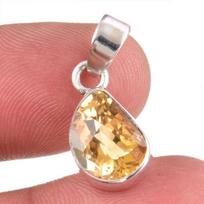 Natural Citrine Gemstone Handmade 925 Solid Sterling Silver Gift Pendant 1  D3W16