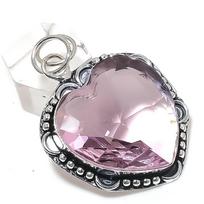 Natural Pink Kunzite Gemstone 925 Sterling Silver Jewelry Pendant 2.09  P7K37