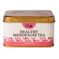 „The Indian Chai“ – sveika menopauzės arbata 50 g su aviečių lapais, raudonųjų dobilų gėlėmis, guggul ir kt., skirta nuotaikos svyravimams, karščio bangoms ir naktiniam prakaitavimui malšinti,