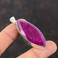 Fasetuotas Kašmyro rubino pakabukas Naujas brangakmenių papuošalas 925 svarų sterlingų sidabro pakabukas Rankų darbo papuošalas Gimimo akmens pakabukas Dovana metinėms purple