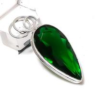 Natural Chrome Diopside Gemstone Handmade 925 Sterling Silver Pendant 1.85  L9v48