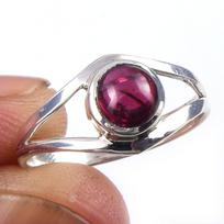 Natural Garnet Gemstone Handmade 925 Solid Sterling Silver Gift Ring Size 7 P2Y86