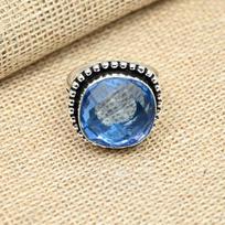 Tanzanite Gemstone Handmade 925 Sterling Silver Jewelry Designer Ring All Size 4 mėlyna