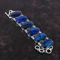 Blue Fire Labradorite Bracelet 925 Sterling Silver Bracelet Gemstone Handmade Jewelry Adjustable Chain Bracelet Gift For Girl Dainty Jewelry