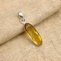 Nuostabus peridoto brangakmenio rankų darbo 925 svarų sterlingų sidabro papuošalo pakabukas moterims 1.75 Inches žalia