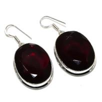 Mozambique Garnet Gemstone 925 Sterling Silver Gift Jewelry Earring 1.97  F6K23