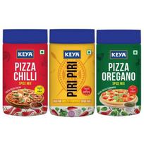 Keya Tarptautiniai Prieskoniai Rinkinys | Italijos Picos Oreganai 80g | Piri Piri 100g | Italijos Picos Čili 70g | 3 vnt. pakuotė