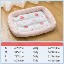 Summer Cooling Pet Cat Bed Cushion Ice Pad Dog Sleeping Square Mat for Puppy Dogs Cats Pet Kennel Top Quality Cool Cold S rožinė