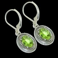 Natural Peridot Gemstone Handmade 925 Solid Sterling Silver Earring 1.25  c7d16