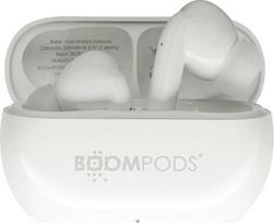 "Boompods Echobuds In-Ear Bluetooth" ausinės - belaidės ausinės į ausis su mikrofonu, 19 val. atkūrimo laikas ir įkrovimo dėžutė, IPX4 vandeniui atsparios, TWS ausinės su triukšmo slopinimu, smėlio spalvos