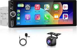 "Carplay" automobilinis radijo imtuvas 1 DIN 2G + 64G, "podofo" 6,86 colių jutiklinis ekranas su DAB+, BT/FM/RDS/Navi/Steering Wheel Control/WiFi, "Android" radijo imtuvas automobiliui