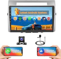 "Hikity" 2G + 64G automobilinis radijas "Android 13" "Toyota Corolla Verso 2004-2009" su 9 colių jutikliniu ekranu, stereo 2 DIN su belaidžiu "Carplay" "Android" FM / RDS radiju BT GPS WiFi + atbulinės eigos kamera +