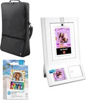 "HP Sprocket Photo Box Machine" spalvotas momentinis nuotraukų spausdintuvas (baltas) pradinė pakuotė + cinko popierius (100 lapų) + paminkštintas dėklas