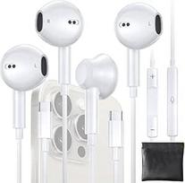 "iPhone" ausinės su USB C kabeliu, sertifikuotos MFi, C tipo kabelinės ausinės su mikrofonu ir garsumo reguliatoriumi, HiFi stereofoninės ausinės "iPhone 16e/15 Pro Max"/"iPad Pro"/"Samsung S25 S24 Ultra