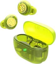 "JLab Go Pop ANC In-Ear Bluetooth" ausinės, aktyvaus triukšmo slopinimo belaidės ausinės, 24 valandų trukmės, tikros belaidės ausinės, IP55, atsparios prakaitui, daugiataškės, skaidrios neoninės žalios spalvos
