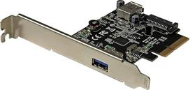 "StarTech.com" 2 prievadų USB 3.1 (10Gb/s) PCIe kortelė - USB-A, 1x išorinis, 1x vidinis - PCI Express - palaiko UASP